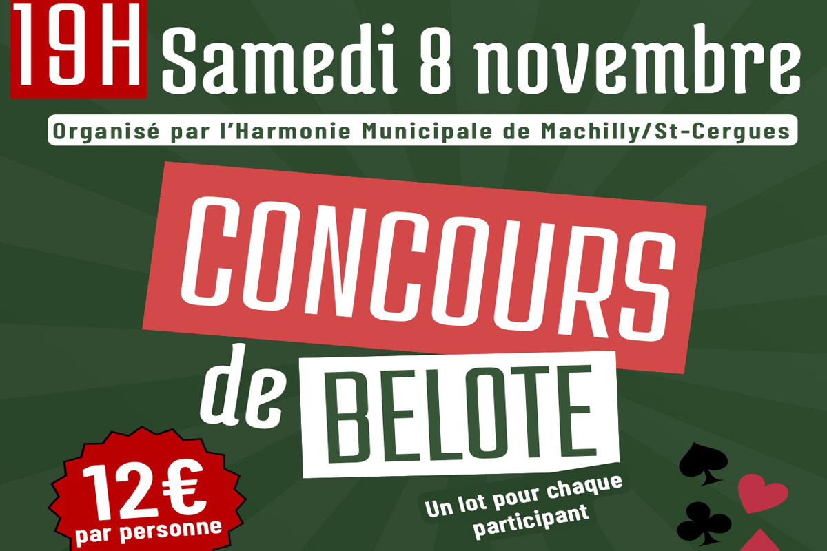 Concours de belote de l’Harmonie