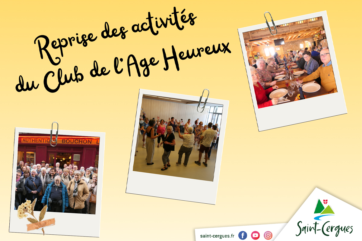 C’est la rentrée au Club de l’Âge Heureux&nbsp;! 